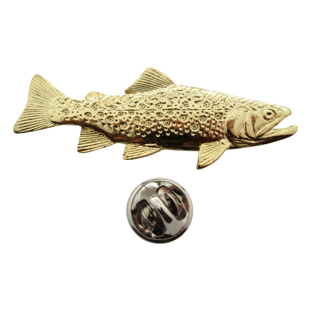 Brook Trout Pin ~ 24K Gold ~ Lapel Pin ~ Sarah's Treats & Treasures